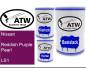 Preview: Nissan, Reddish Purple Pearl, LS1: 500ml Lackdose + 500ml Klarlack + 250ml Härter - Set, von ATW Autoteile West.